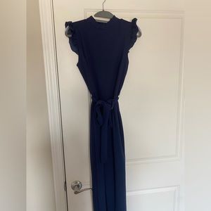 Navy blue ruffle jumpsuit